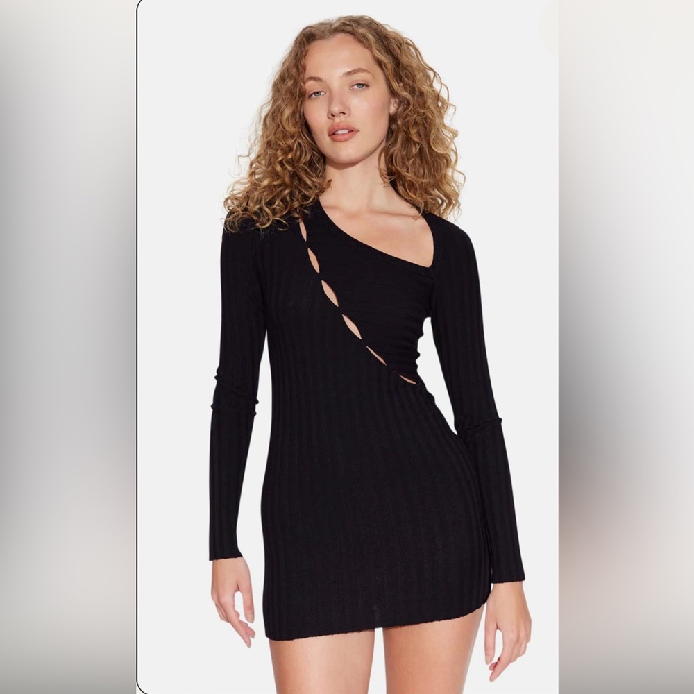 Cotton Citizen Ribbed Cut-out Dress NEW w Tags